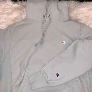 Teal Champion Reverse Weave Hoodie